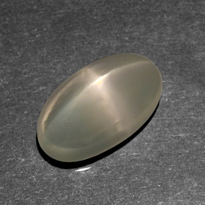 Piedra de luna estrella crema natural de 9,37 ct, transparente, transparente / translúcido