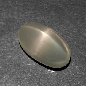 Piedra de luna estrella crema natural de 9,37 ct, transparente, transparente / translúcido