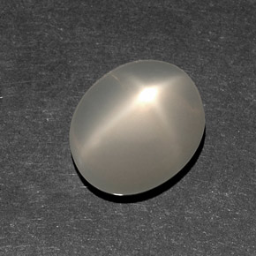 Piedra de luna estrella blanco natural de 6,82 ct, transparente, transparente / translúcido