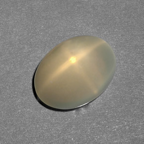 Piedra de luna estrella crema natural de 6,80 ct, transparente, transparente / translúcido