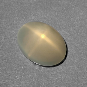 Piedra de luna estrella crema natural de 6,80 ct, transparente, transparente / translúcido