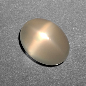 Piedra de luna estrella crema natural de 10,79 ct, transparente, transparente / translúcido