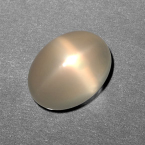 Piedra de luna estrella crema natural de 10,79 ct, transparente, transparente / translúcido