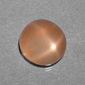 Piedra de luna estrella naranja natural de 9,31 ct, transparente, transparente / translúcido