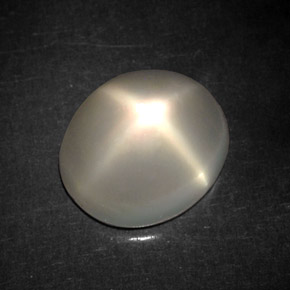 Piedra de luna estrella crema natural de 6,03 ct, transparente, transparente / translúcido