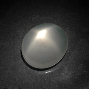 Piedra de luna estrella blanco natural de 5,87 ct, transparente, transparente / translúcido
