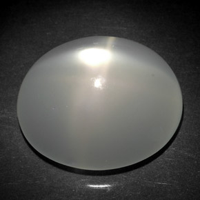 Piedra de luna estrella blanco natural de 6,08 ct, transparente, transparente / translúcido