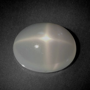 Piedra de luna estrella blanco natural de 5,60 ct, transparente, transparente / translúcido