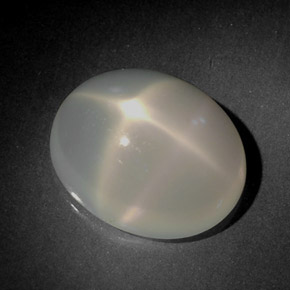 Piedra de luna estrella blanco natural de 5,60 ct, transparente, transparente / translúcido