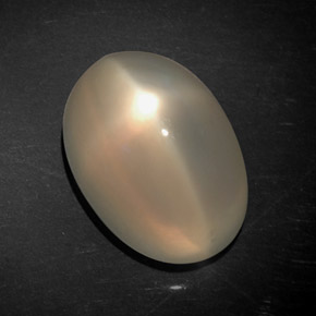 Piedra de luna estrella crema natural de 7,21 ct, transparente, transparente / translúcido