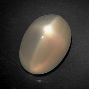 Piedra de luna estrella crema natural de 7,21 ct, transparente, transparente / translúcido