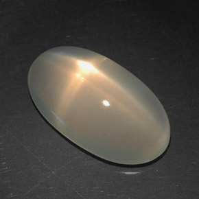 Piedra de luna estrella crema natural de 4,83 ct, transparente, transparente / translúcido