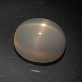 Piedra de luna estrella crema natural de 7,21 ct, transparente, transparente / translúcido