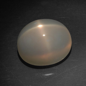 Piedra de luna estrella crema natural de 7,21 ct, transparente, transparente / translúcido
