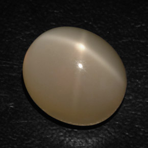 Piedra de luna estrella crema natural de 16,54 ct, transparente, transparente / translúcido