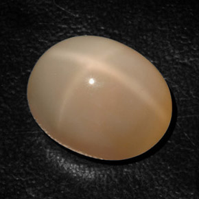Piedra de luna estrella naranja natural de 17,94 ct, transparente, transparente / translúcido