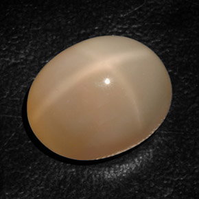 Piedra de luna estrella naranja natural de 17,94 ct, transparente, transparente / translúcido