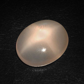 Piedra de luna estrella naranja natural de 8,87 ct, transparente, transparente / translúcido