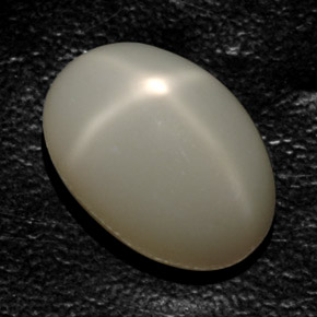 Piedra de luna estrella crema natural de 17,76 ct, transparente, transparente / translúcido