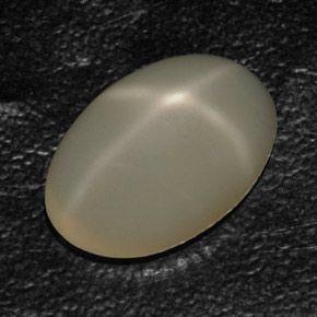 Piedra de luna estrella crema natural de 10,93 ct, transparente, transparente / translúcido