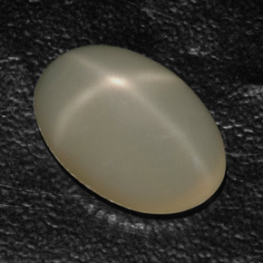 Piedra de luna estrella crema natural de 10,93 ct, transparente, transparente / translúcido