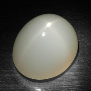 Piedra de luna estrella crema natural de 22,97 ct, corte óvalo, translúcido