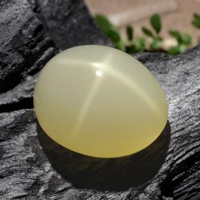 Piedra de luna estrella crema natural de 17,55 ct, corte óvalo, translúcido