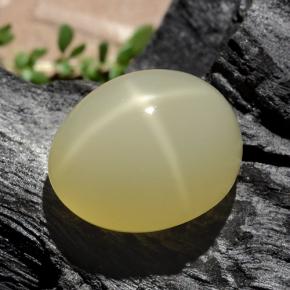 Piedra de luna estrella crema natural de 17,55 ct, corte óvalo, translúcido