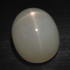 Piedra de luna estrella blanco natural de 15,20 ct, corte óvalo, translúcido