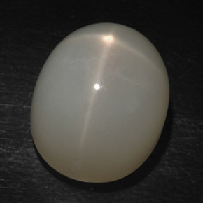 Piedra de luna estrella blanco natural de 15,20 ct, corte óvalo, translúcido