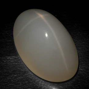 Piedra de luna estrella blanco natural de 18,99 ct, corte óvalo, translúcido