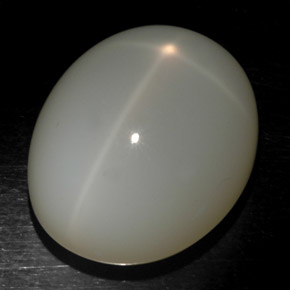 Piedra de luna estrella blanco natural de 21,71 ct, corte óvalo, translúcido
