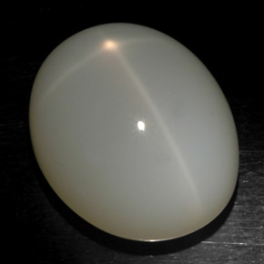 Piedra de luna estrella blanco natural de 21,71 ct, corte óvalo, translúcido
