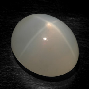 Piedra de luna estrella blanco natural de 17,54 ct, transparente, transparente / translúcido