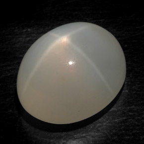 Piedra de luna estrella blanco natural de 17,54 ct, transparente, transparente / translúcido