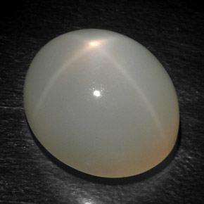 Piedra de luna estrella gris natural de 15,93 ct, corte óvalo, translúcido