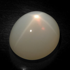 Piedra lunar estrella Blanco leche natural de 16.47 ct, Transparente, Transparente / Translúcido