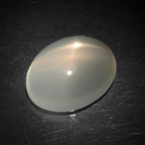 Piedra de luna estrella crema natural de 5,98 ct, transparente, transparente / translúcido
