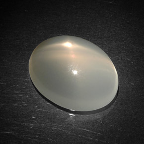 Piedra de luna estrella crema natural de 5,98 ct, transparente, transparente / translúcido
