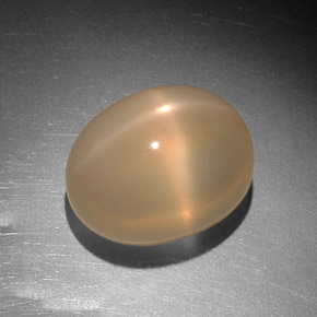 Piedra de luna estrella naranja natural de 9,14 ct, transparente, transparente / translúcido