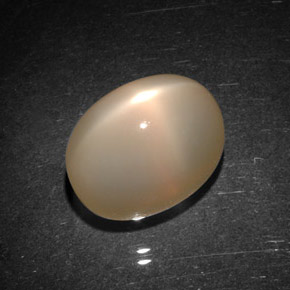 Piedra de luna estrella naranja natural de 9,06 ct, transparente, transparente / translúcido