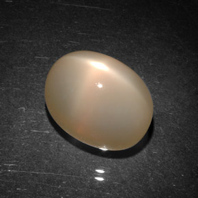 Piedra de luna estrella naranja natural de 9,06 ct, transparente, transparente / translúcido