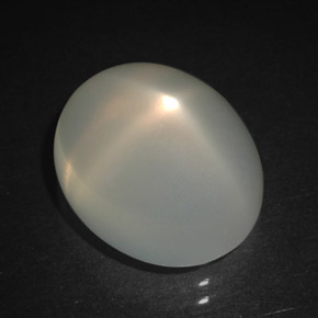 Piedra de luna estrella crema natural de 6,90 ct, transparente, transparente / translúcido