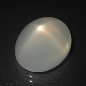 Piedra de luna estrella crema natural de 6,90 ct, transparente, transparente / translúcido