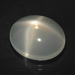 Piedra de luna estrella crema natural de 4,43 ct, transparente, transparente / translúcido
