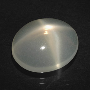 Piedra de luna estrella crema natural de 4,43 ct, transparente, transparente / translúcido