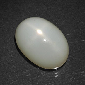 Piedra de luna estrella crema natural de 11,08 ct, corte óvalo, translúcido
