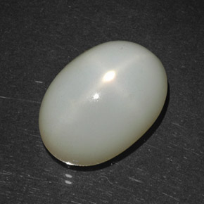 Piedra de luna estrella crema natural de 11,08 ct, corte óvalo, translúcido