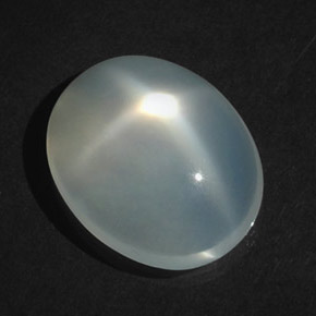 Piedra de luna estrella blanco natural de 8,36 ct, corte óvalo, transparente