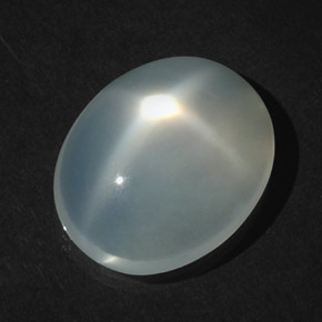 Piedra de luna estrella blanco natural de 8,36 ct, corte óvalo, transparente